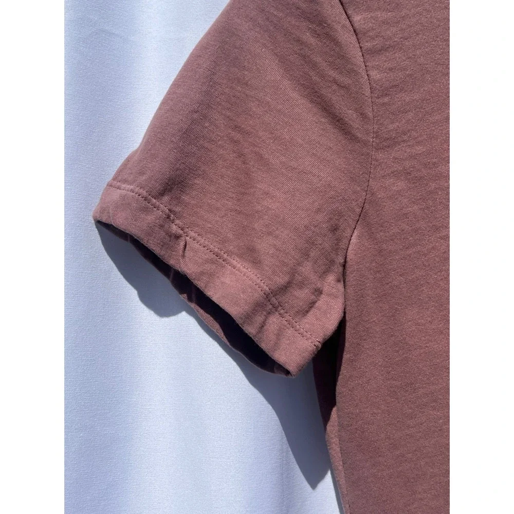 Nike Dri-FIT Womens Script Logo T-Shirt Mauve Pink Short‎ Sleeve XS